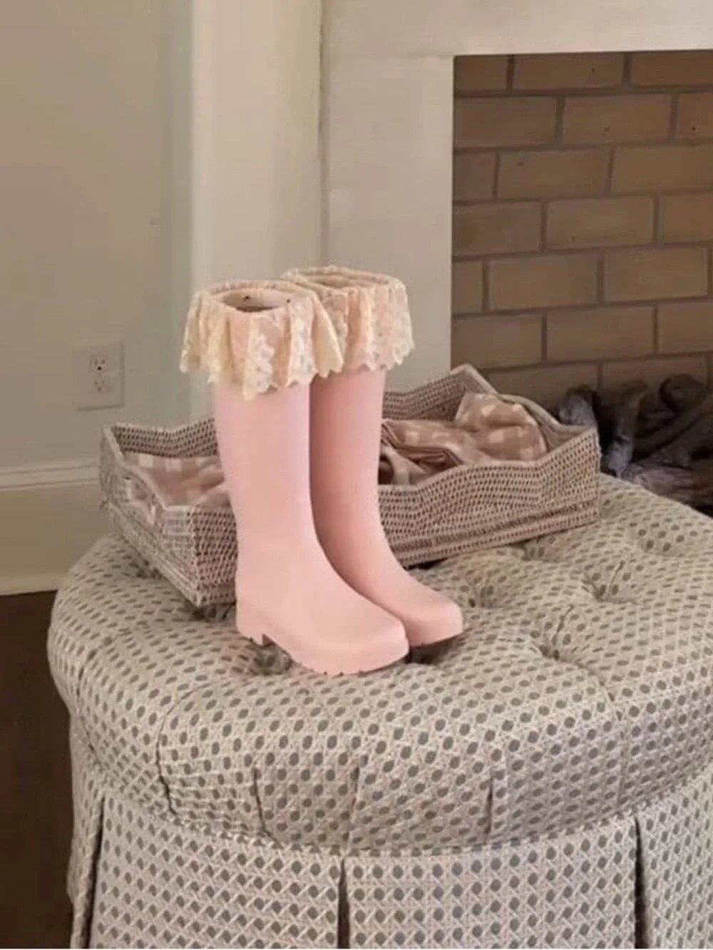 ISO For love and lemons brigitta rain boots pink